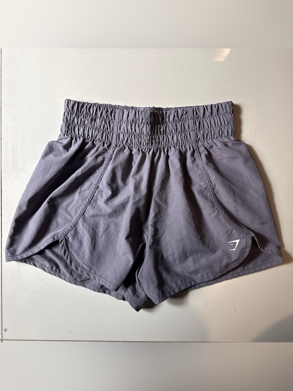 Gymshark Women’s High-Rise Dusty Purple Athletic Retro Shorts